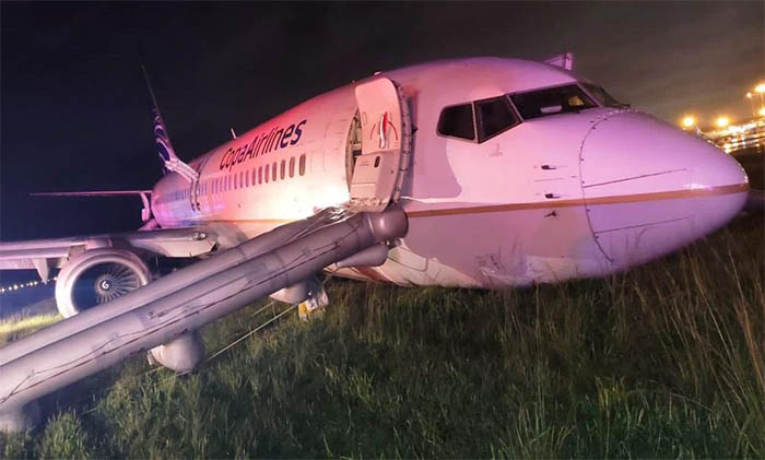 Copa Airlines’e ait uçak inişte pissen çıktı