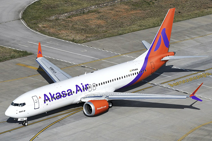 Akasa Air’in B737 MAX 8’i acil indi