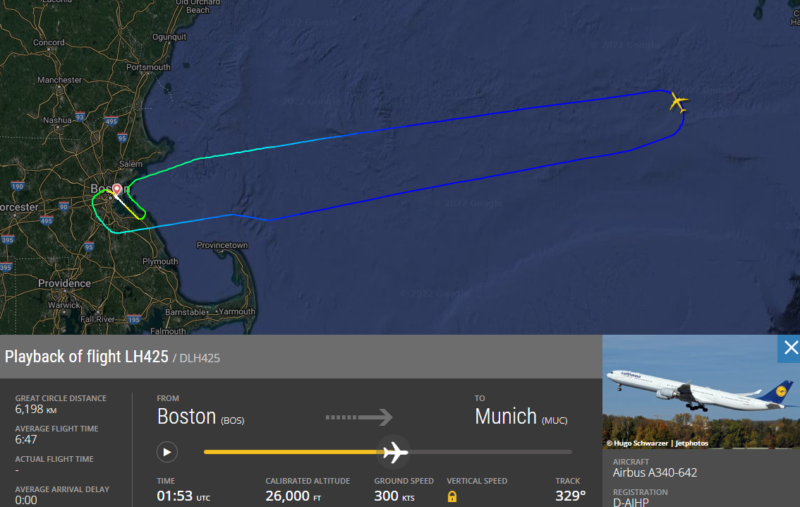 Lufthansa uçağı Boston’a iki kez ger döndü