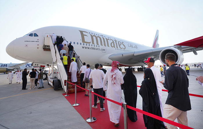 Emirates A380, Bahreyn Havacılık Fuarı’nda binlerce ziyaretçiyi ağırladı