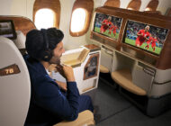 Emirates uçak içinde kesintisiz futbol keyfi