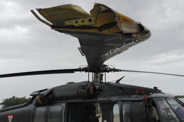 Meksika’da Sikorsky UH-60 büyük tehlike atlattı