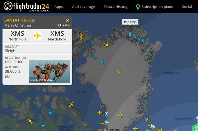 Flight Radar 24 Noel Baba uçuşu yayınladı