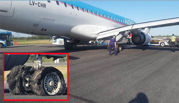 Aerolineas’ın E190’ı kalkışta lastik patlattı