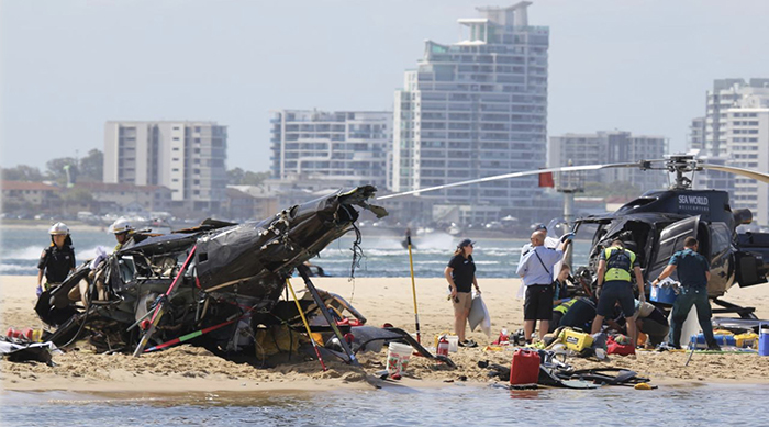 Avustralya’da iki helikopter havada çarpıştı