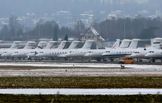 Davos’ta jet yoğunluğu