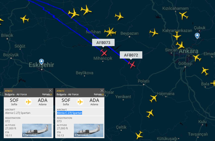 Bulgaristan’ın iki yardım uçağı Adana’ya indi