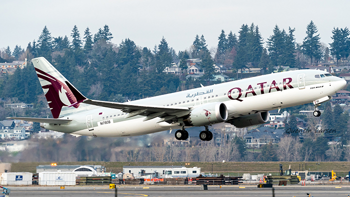 Katar Havayolları’nın ilk B737 MAX’ı hangardan çıktı