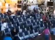 Tacikistan 7.2 ile sallandı havalimanında panik yaşandı