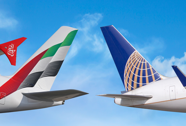 Emirates ve United, ABD için ortak uçuşlara başladı