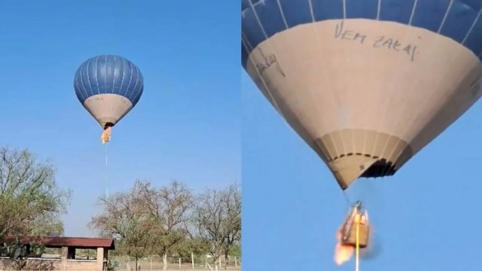 Meksika’da balon havada alev aldı