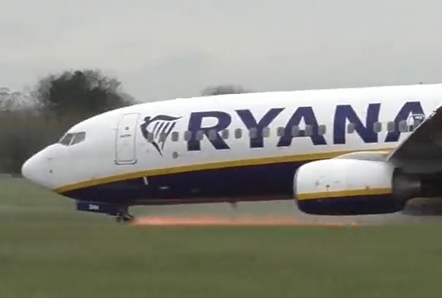 Ryanair uçağı Dublin’de böyle inmişti