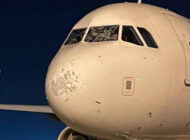 Volaris havayolunun A320’si doluya yakalandı
