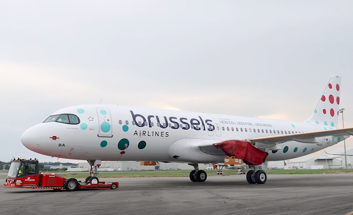 Brüksel Havayolları ilk A320’sinin giydirmesini tamamladı