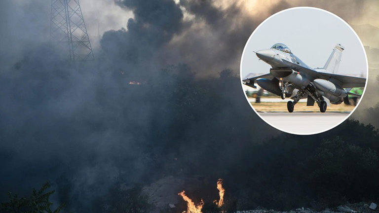Yunanistan F-16 uçaklarını yangından kaçırdı