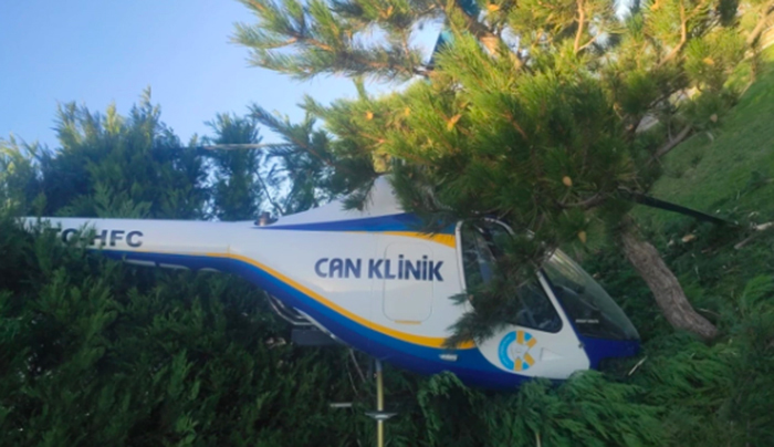 Afyonkarahisar’da özel helikopter düştü