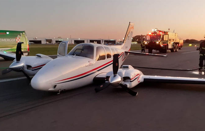 Arjantin’de Beechcraft G58 Baron gövde üstü indi