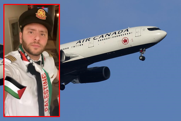 Air Canada pilotu, Filistin’e destek verdi kovuldu