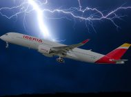 Iberia’nın A350-900 uçağına yıldırım isabet etti