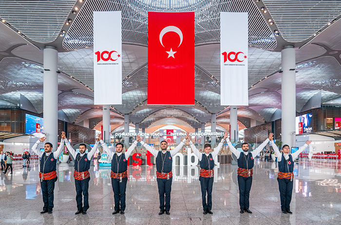 İstanbul Havalimanı’nda 100. Yıl Cumhuriyet Kutlaması