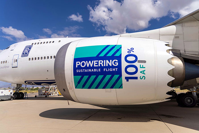 Rolls-Royce, %100 SAF yakıt testini başarıyla tamamladı
