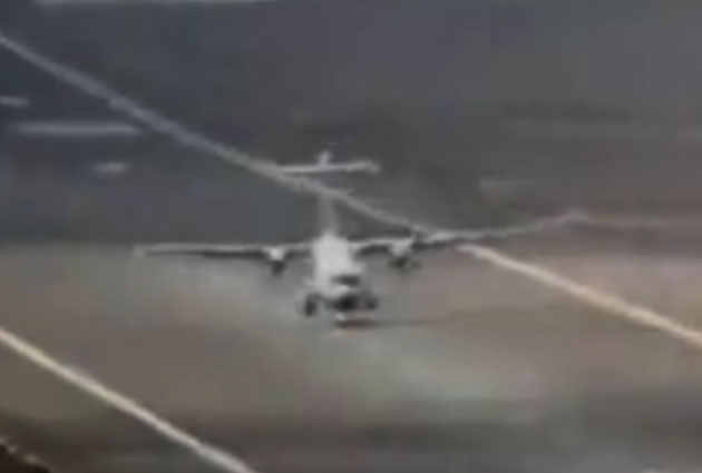 ATR 72-500’ün inişine rüzgar izin vermedi