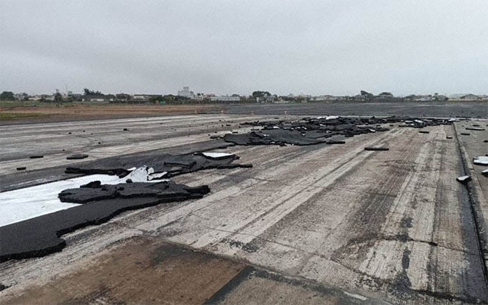 Brezilya’da B737 pistin asfaltını kaldırdı