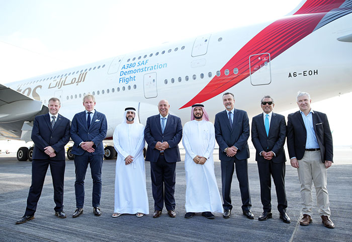 Emirates, %100 Sürdürülebilir Havacılık Yakıtı ile gösteri uçuşu gerçekleştirdi