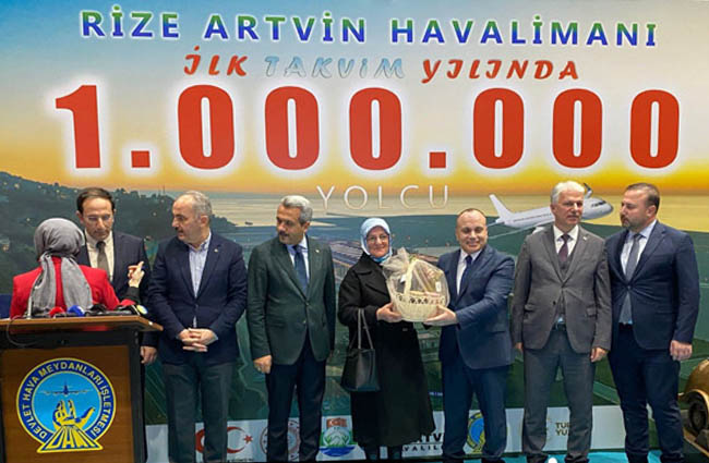 Rize Artvin Havalimanı’nda yolcu sayısı 1 milyonu geçti