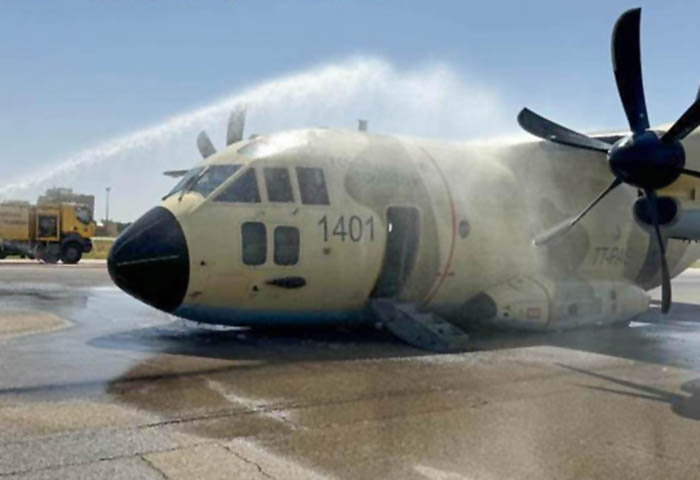 C-27J Spartan Çad’da gövde üstüne indi
