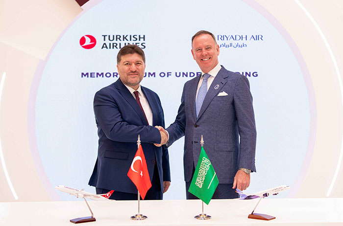 THY ve Riyadh Air iş birliği anlaşması imzalandı