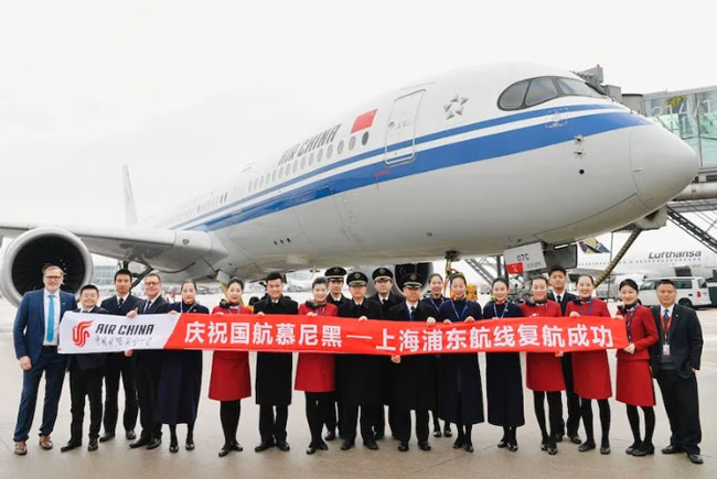Air China, 4 yıl sonra Münih uçuşlarına başladı