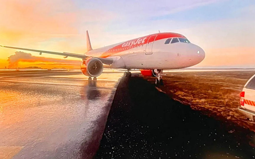 Easyjet’in A320neo’su takside pistten çıktı