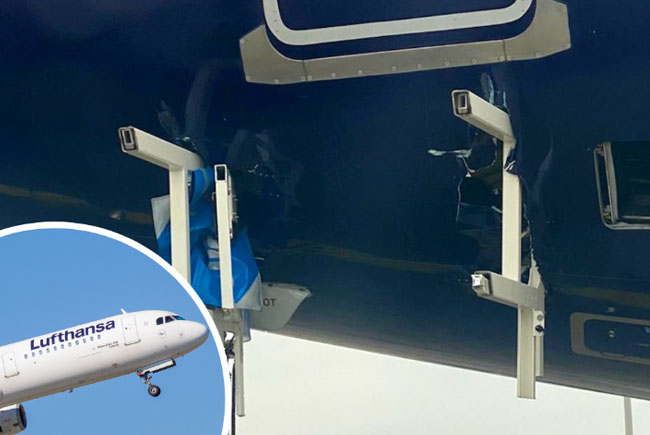 Lufthansa’nın A321 uçağına ikram aracı çarptı