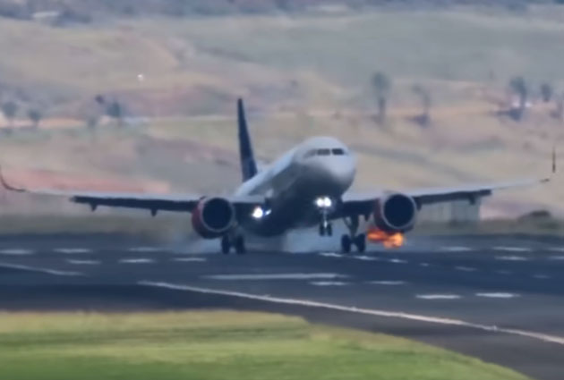 SAS uçağı A320neo sert indi hasar gördü