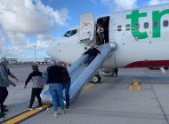 Transavia uçağı slidelar ile tahliye edildi