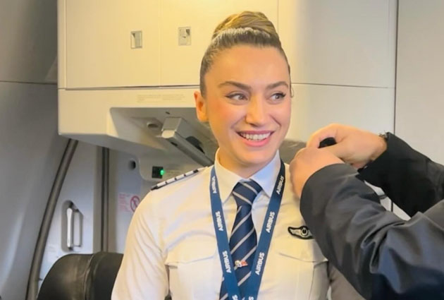 Yağmur Sarıoğlu, kaptan pilotluğa terfi etti