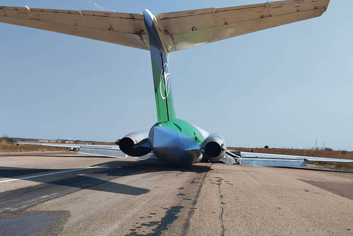 African Express’in MD-82’si inişte kaza yaptı
