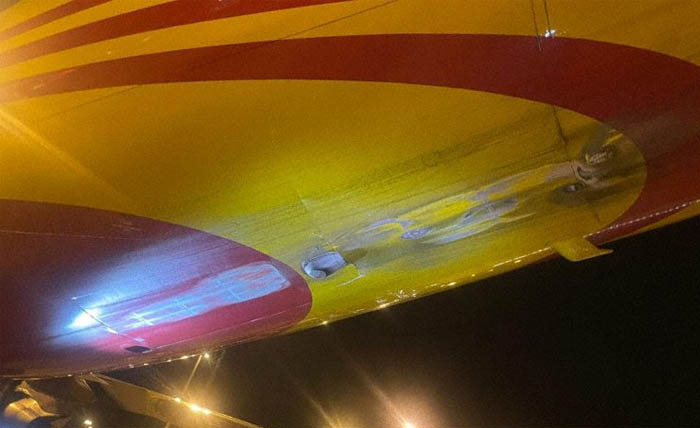DHL’in A300-600F uçağı inişte kuyruk sürttü