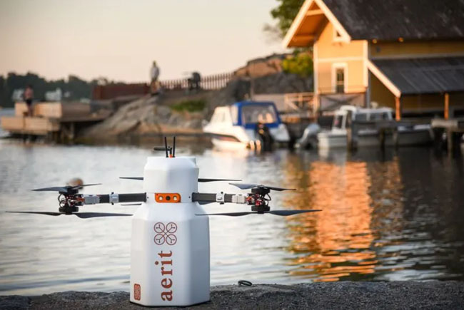İsveç Värmdö bölgesinde yiyecekler drone ile teslim edilecek