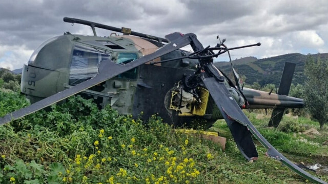 İzmir’de UH-1H tipi helikopter zorunlu iniş yaptı