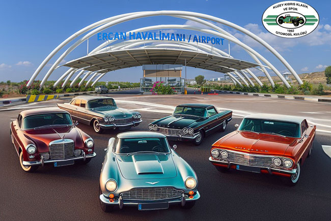 Ercan Havalimanı’nda klasik otomobil şöleni