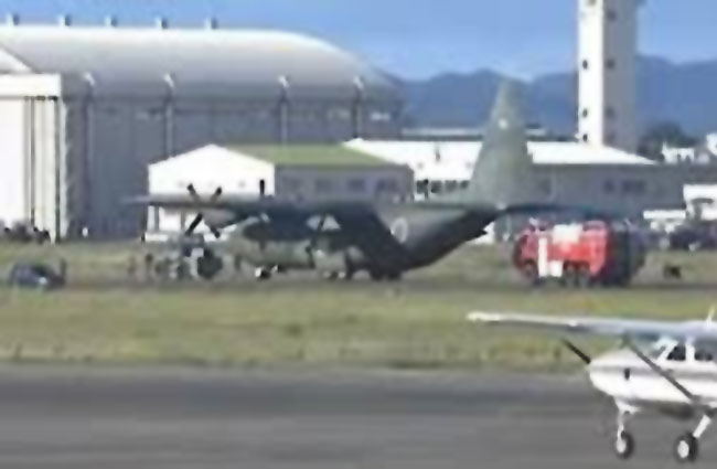 Japon’ya da Cessna C-130 acil indi
