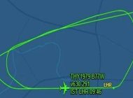 THY uçağı Heathrow’u pas geçti