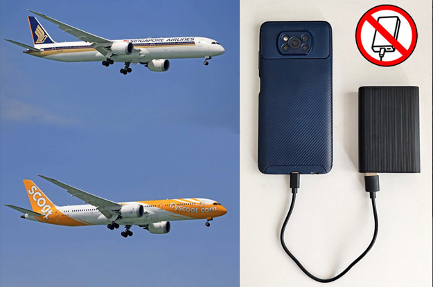 Singapore Airlines ve Scoot powerbanklar için tedbir aldı