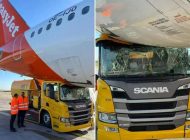 Orly Havalimanı’nda Easyjet uçağına apron aracı çarptı