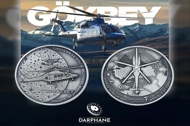 T625 GÖKBEY için hatıra parası basıldı
