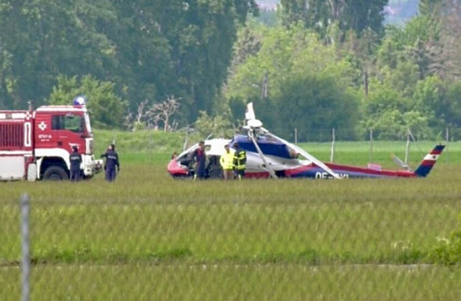 Avusturya Polisi’nin AS 350B1 helikopteri kırıma uğradı