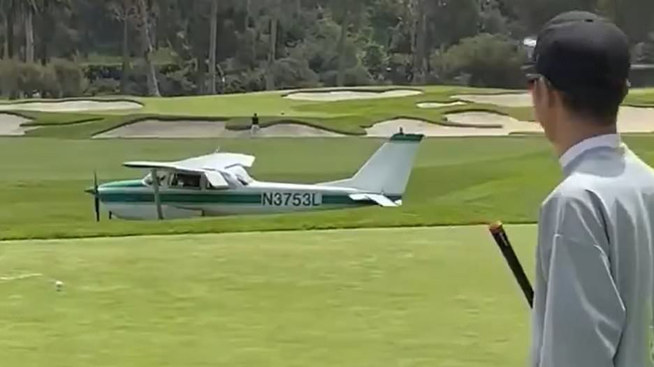 ABD’de Cessna 172 golf sahasına indi