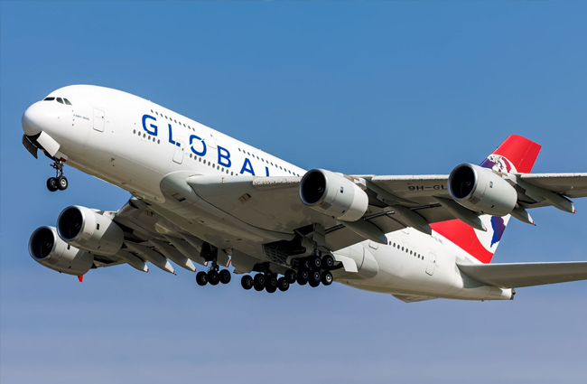 Global Airlines ilk uçuşunu A380 ile yaptı
